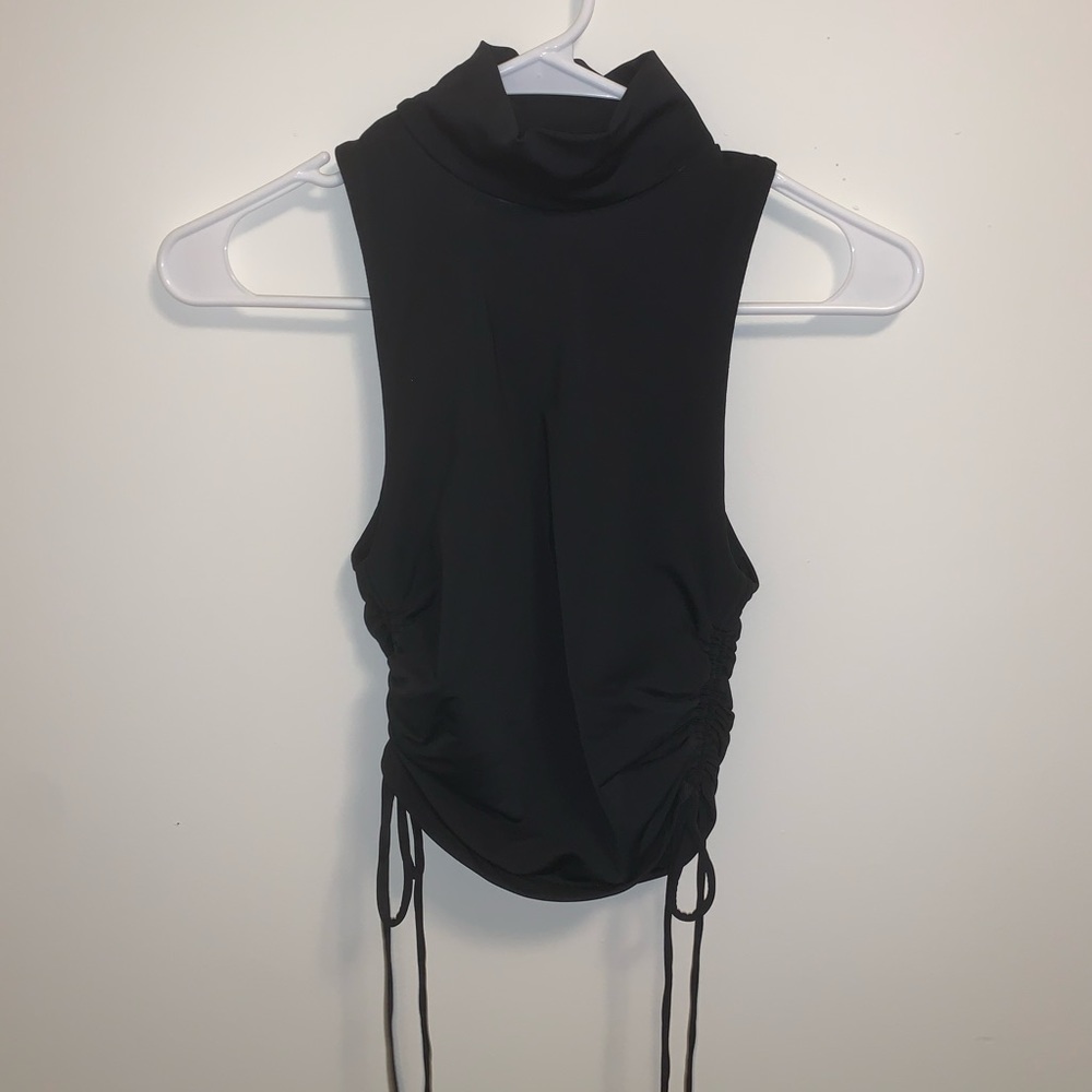Zara black crop top